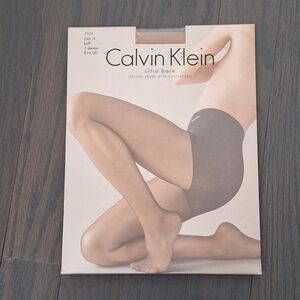 Calvin Klein Ultra Bare Buff Pantyhose Size D NWT